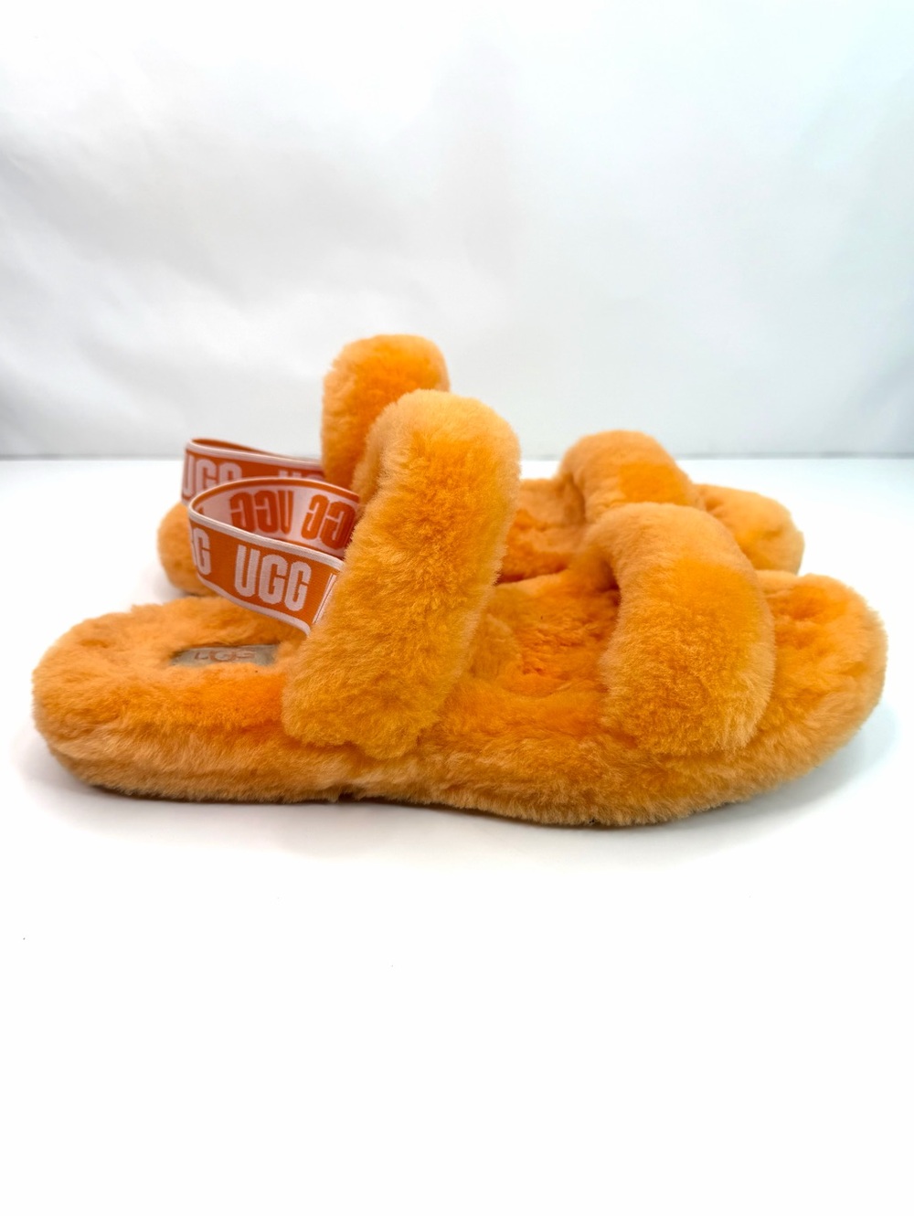 UGG Orange Oh Yeah Fluff Slide Sandals